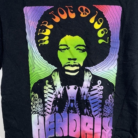 Jimmy Hendrix shirt purple haze hey Joe 1967 tie dye print groovy font medium - Picture 2 of 2